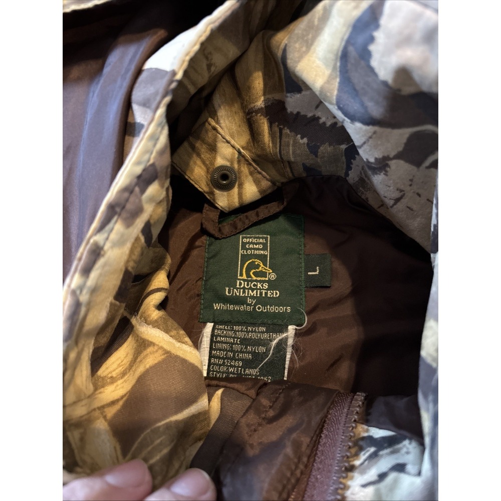 Whitewater Outdoors DUCKS UNLIMITED Advantage Wetlands Camo Hunting Coat L USA - Picture 5 of 8